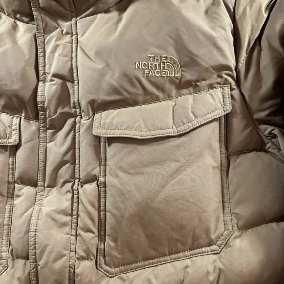 The North Face 550 Puffer Jacket Men's XL Brown Goose Down Pockets Utility Ski - Picture 4 of 15